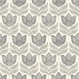 York Cathal Charcoal Tulip Block Print Wallpaper