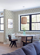 York Cathal Charcoal Tulip Block Print Wallpaper