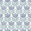 York Cathal Blue Tulip Block Print Wallpaper