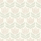 York Cathal Blush Tulip Block Print Wallpaper
