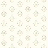 York Kova Yellow Floral Crest Wallpaper