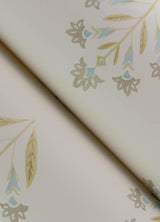 York Kova Yellow Floral Crest Wallpaper