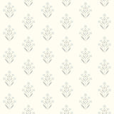 York Kova Light Blue Floral Crest Wallpaper