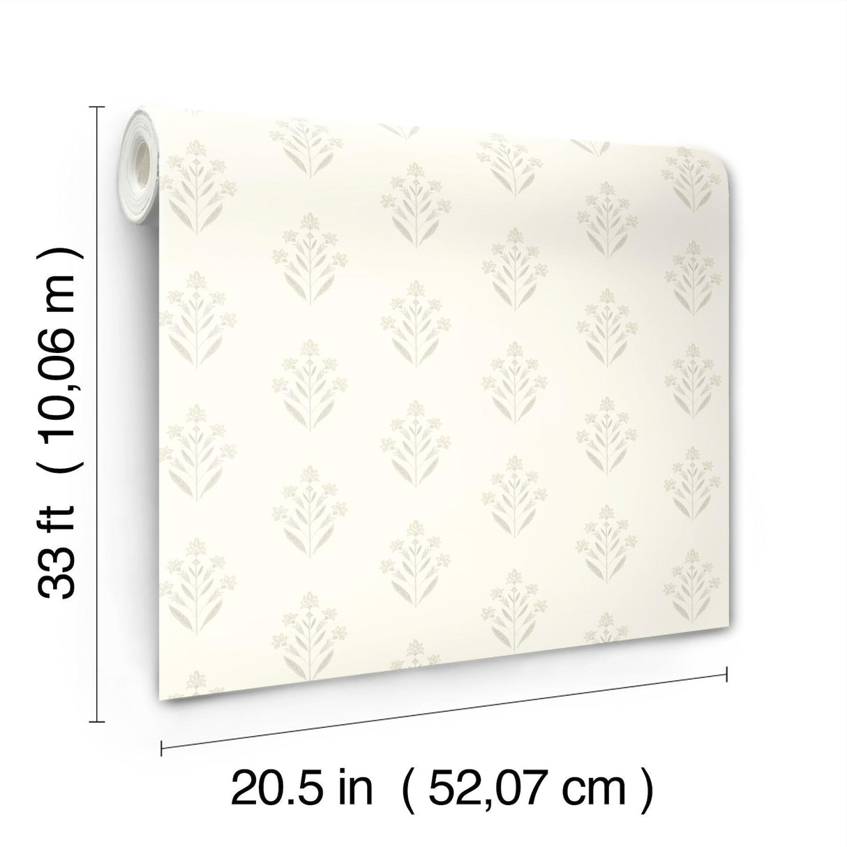 York Kova Dove Floral Crest Wallpaper