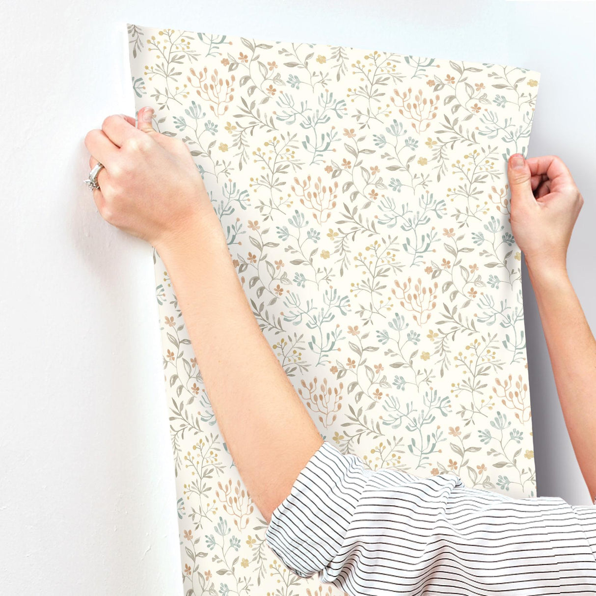 York Tarragon Pastel Dainty Meadow Wallpaper