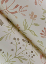 York Tarragon Blush Dainty Meadow Wallpaper