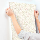 York Tarragon Blush Dainty Meadow Wallpaper