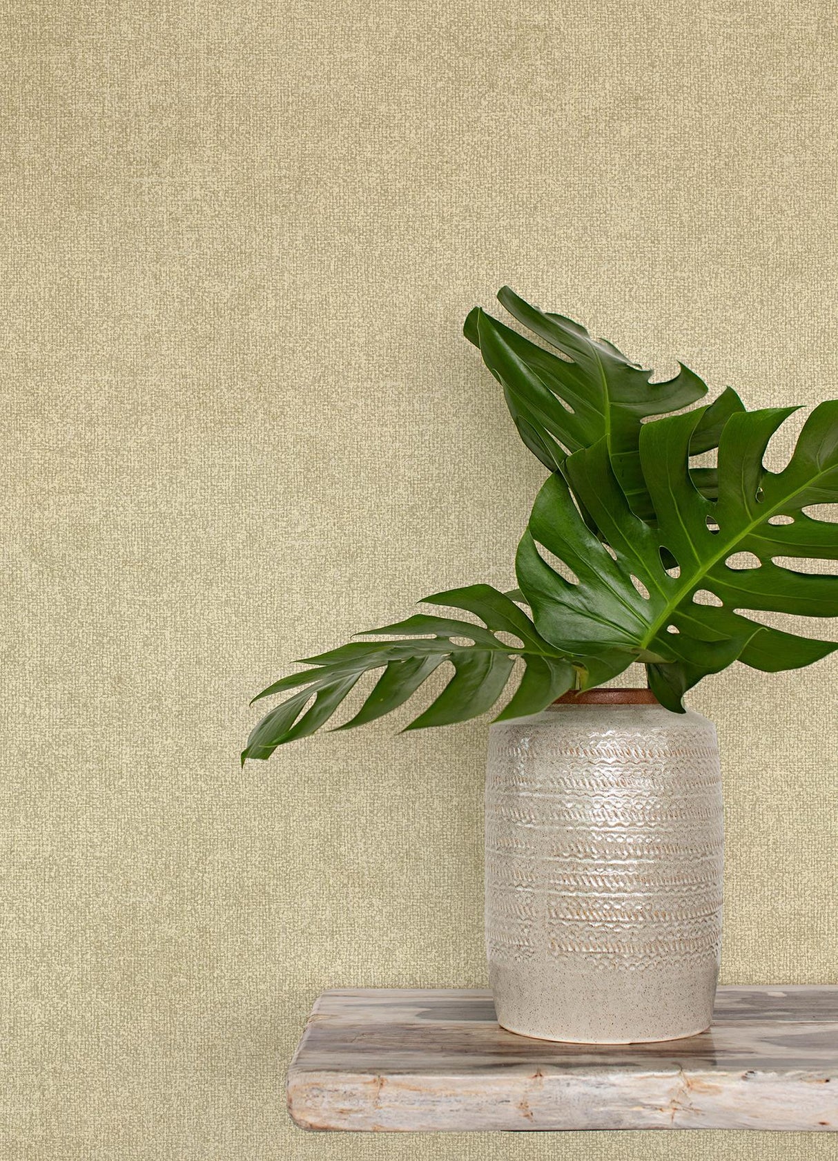 York Homespun Light Brown Textured Wallpaper