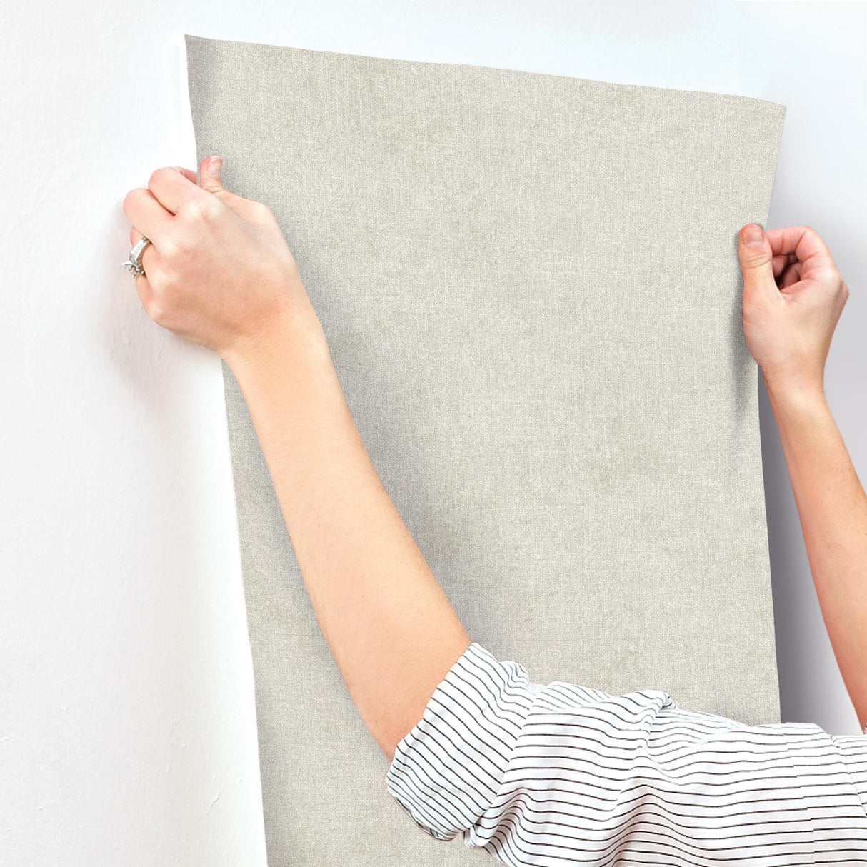 York Homespun Grey Textured Wallpaper