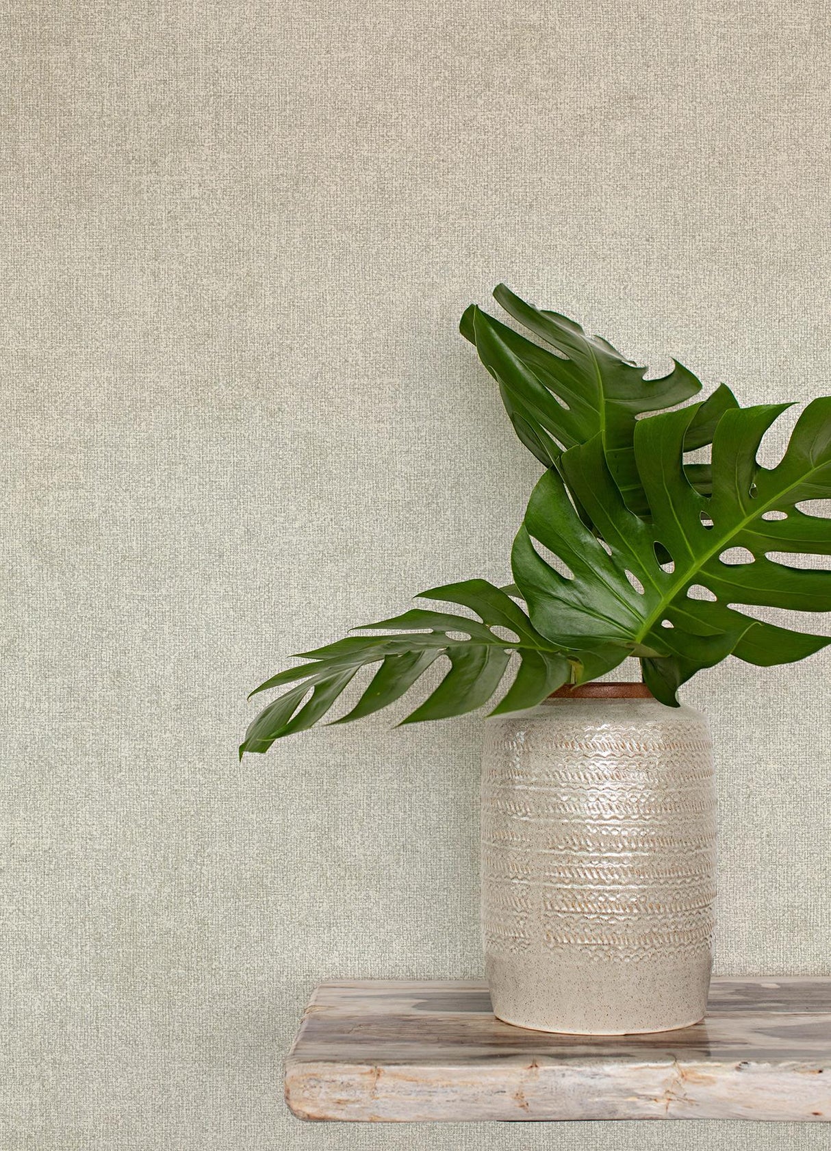 York Homespun Grey Textured Wallpaper