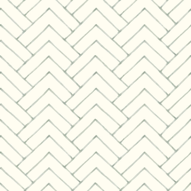 York Oswin Teal Tiered Herringbone Wallpaper