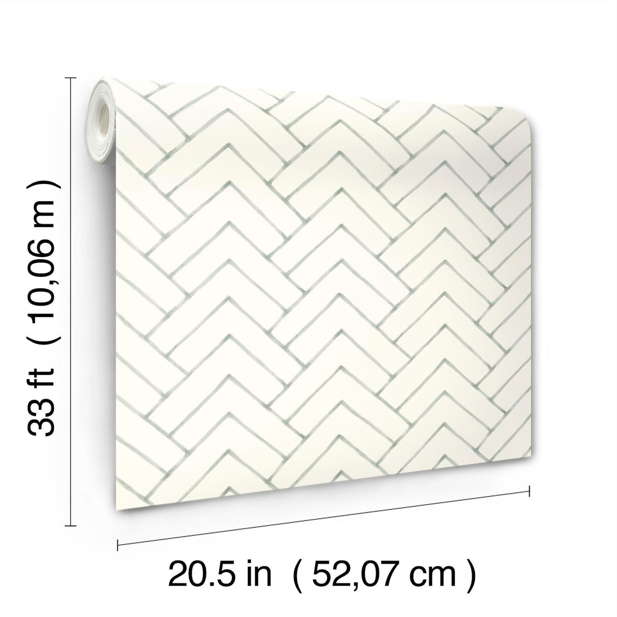 York Oswin Teal Tiered Herringbone Wallpaper