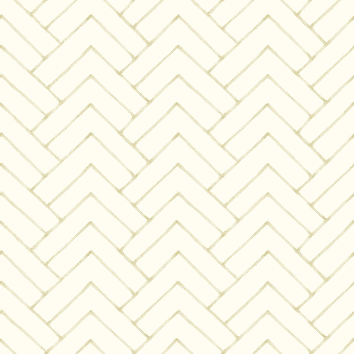 York Oswin Light Yellow Tiered Herringbone Wallpaper