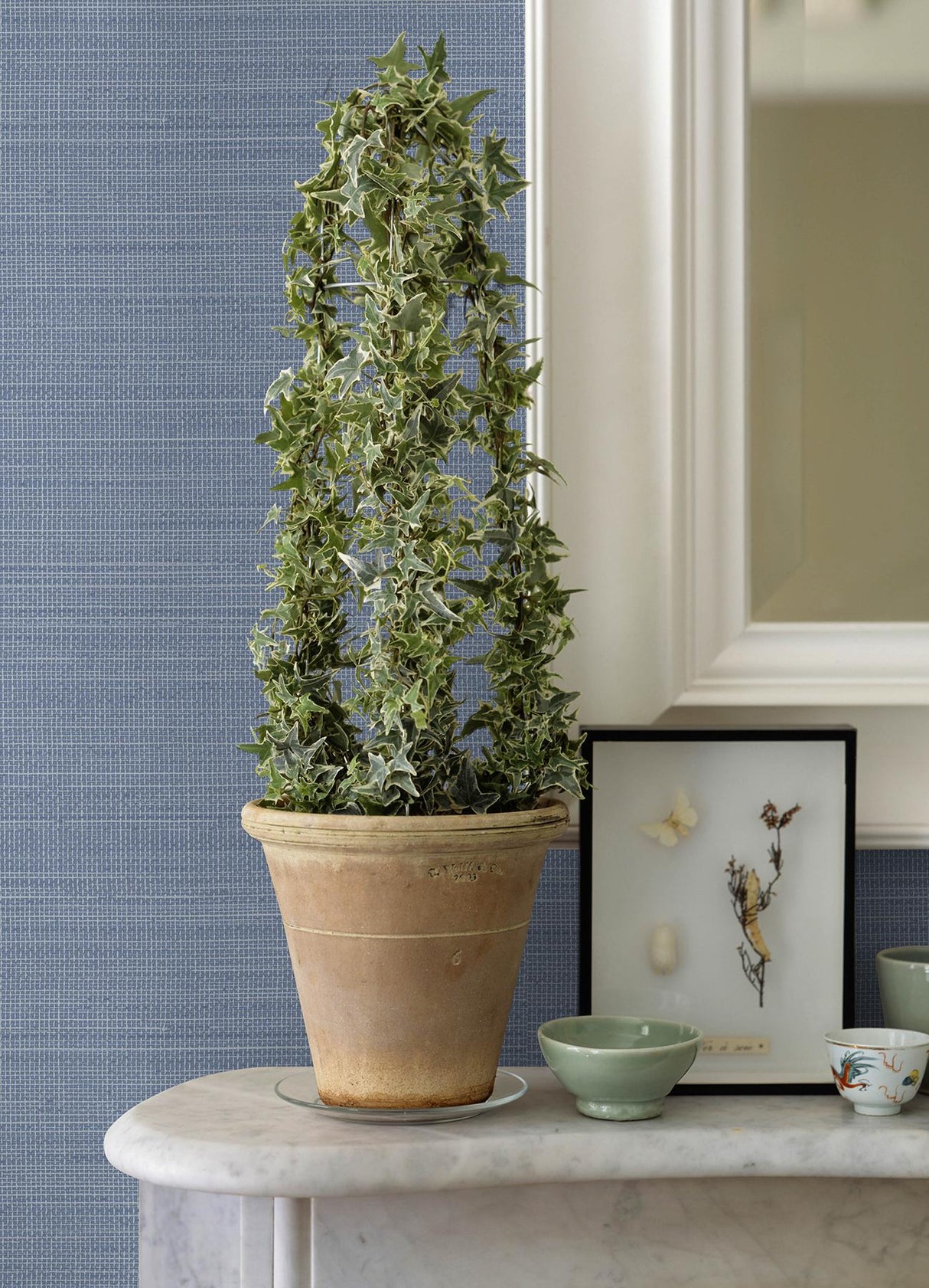 York Spinnaker Denim Netting Wallpaper