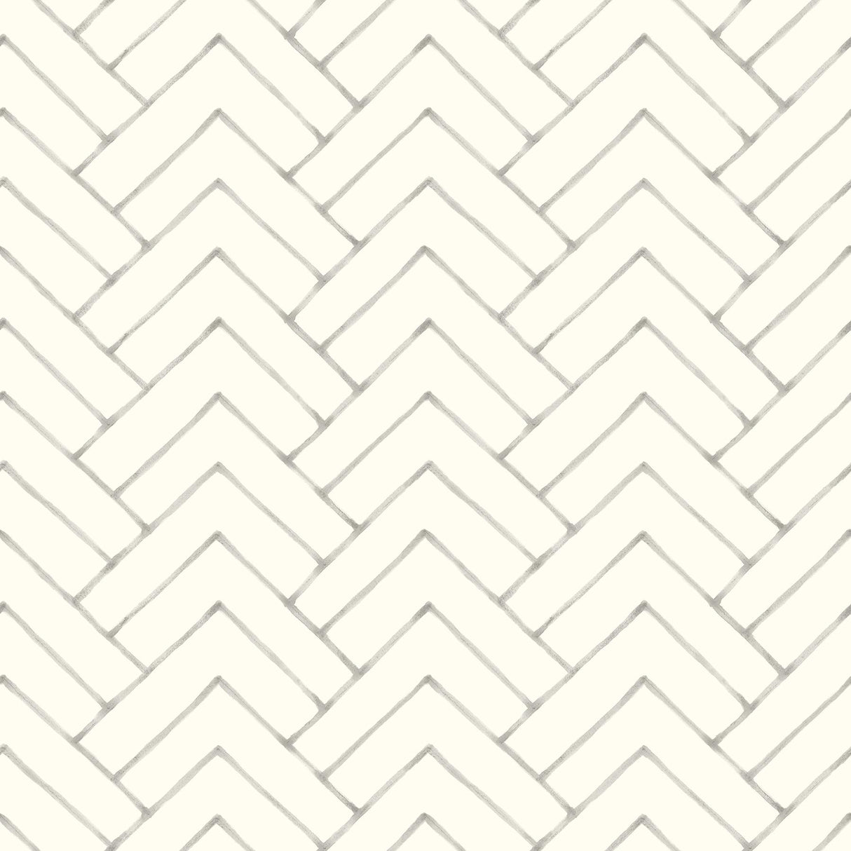 York Oswin Grey Tiered Herringbone Wallpaper