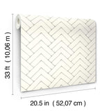 York Oswin Grey Tiered Herringbone Wallpaper