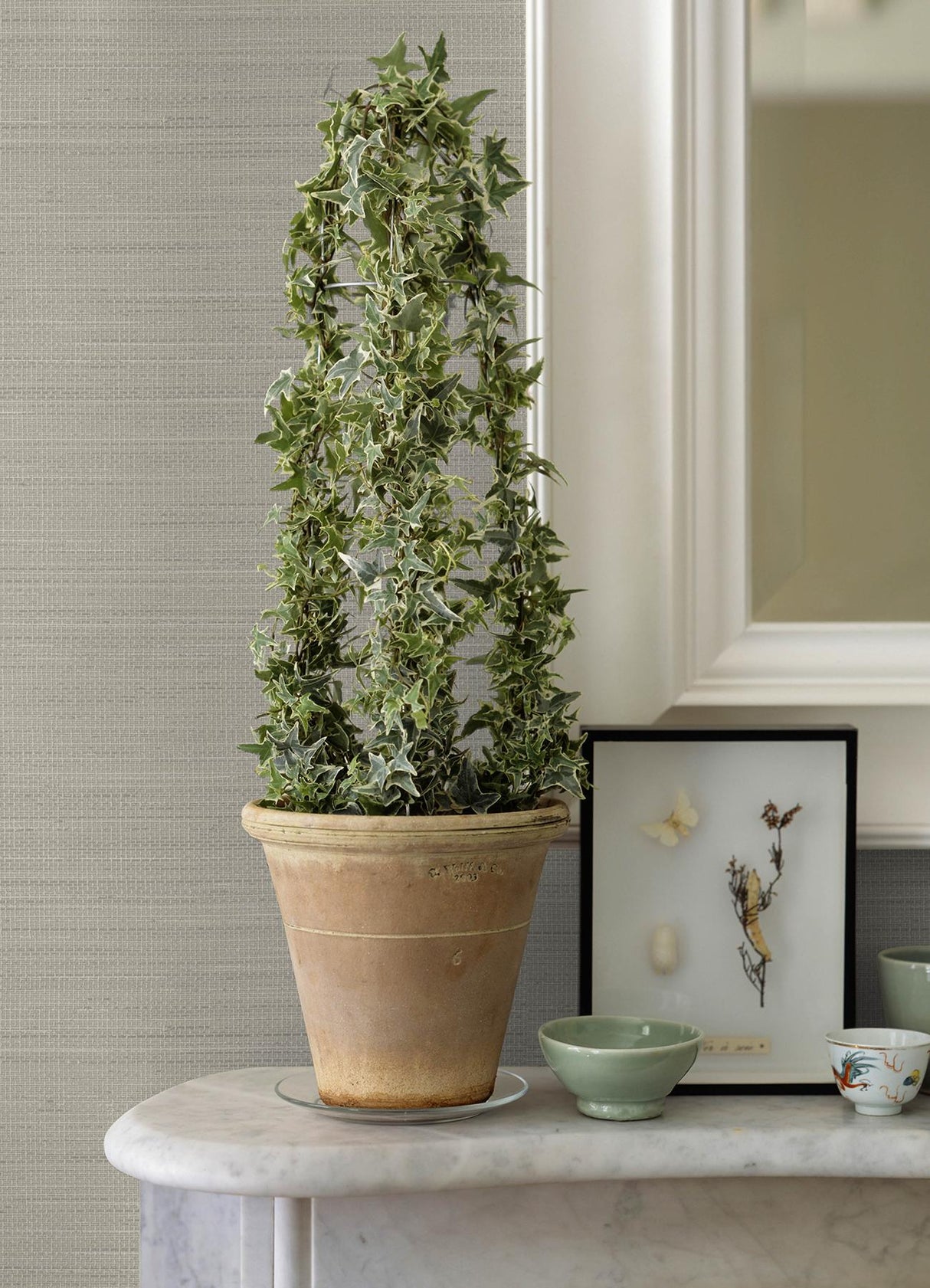 York Spinnaker Charcoal Netting Wallpaper