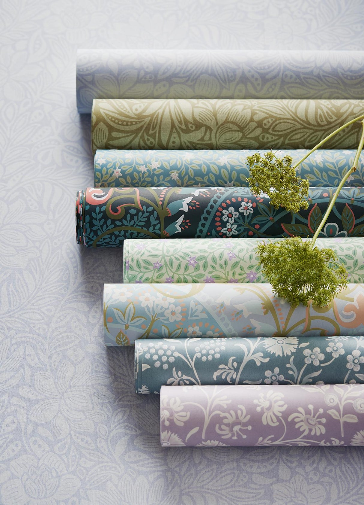 York Liana Periwinkle Trail Wallpaper