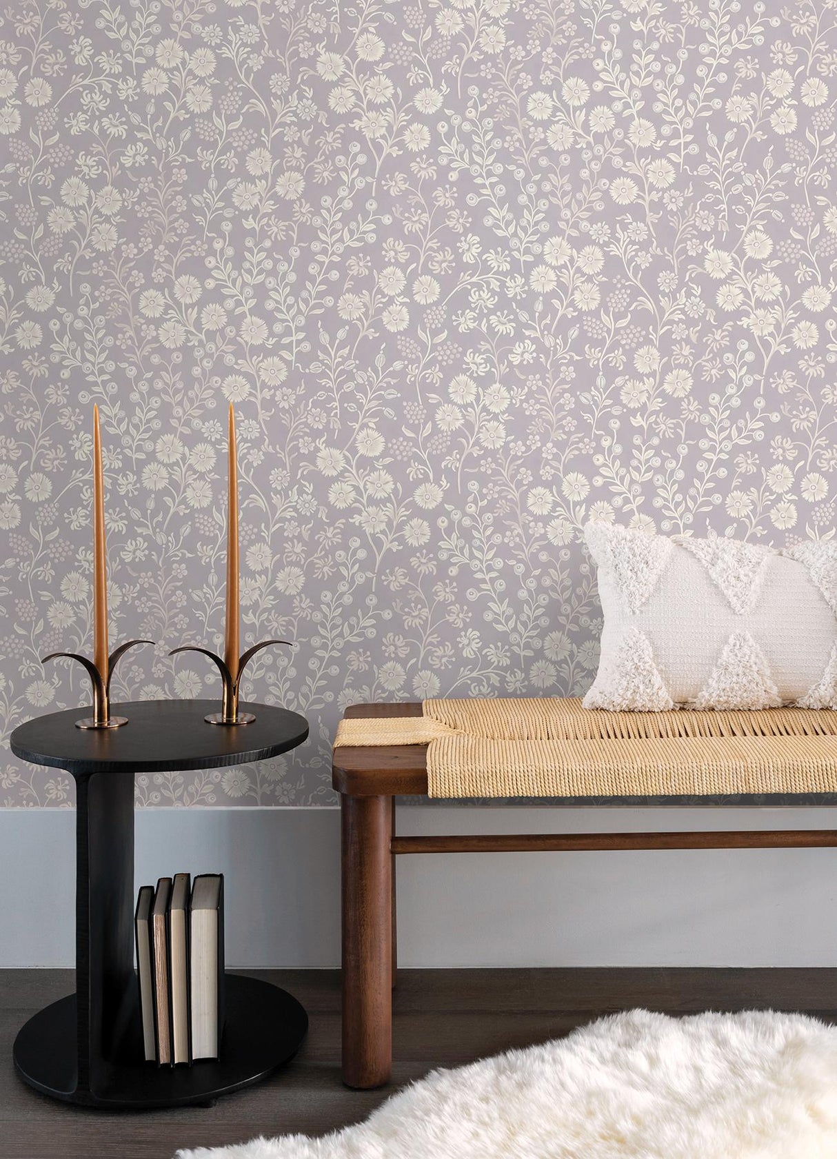 York Liana Periwinkle Trail Wallpaper