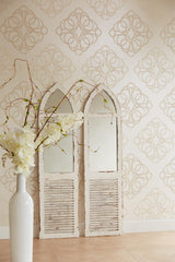 York Mikhaila Pearl Medallion Wallpaper