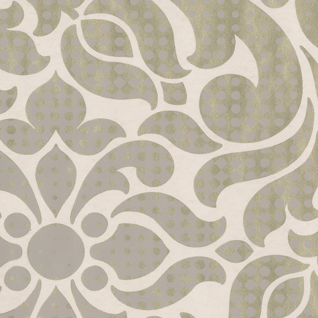 York Leanne Gold Metallic Dot Medallion Wallpaper