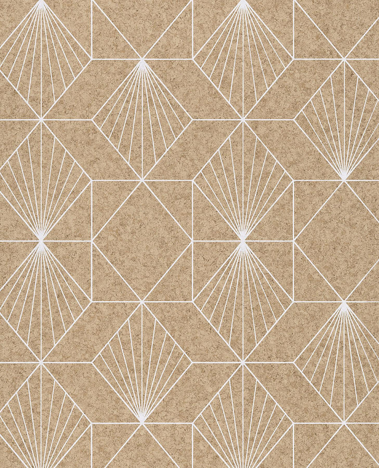York Halcyon Neutral Geometric Wallpaper