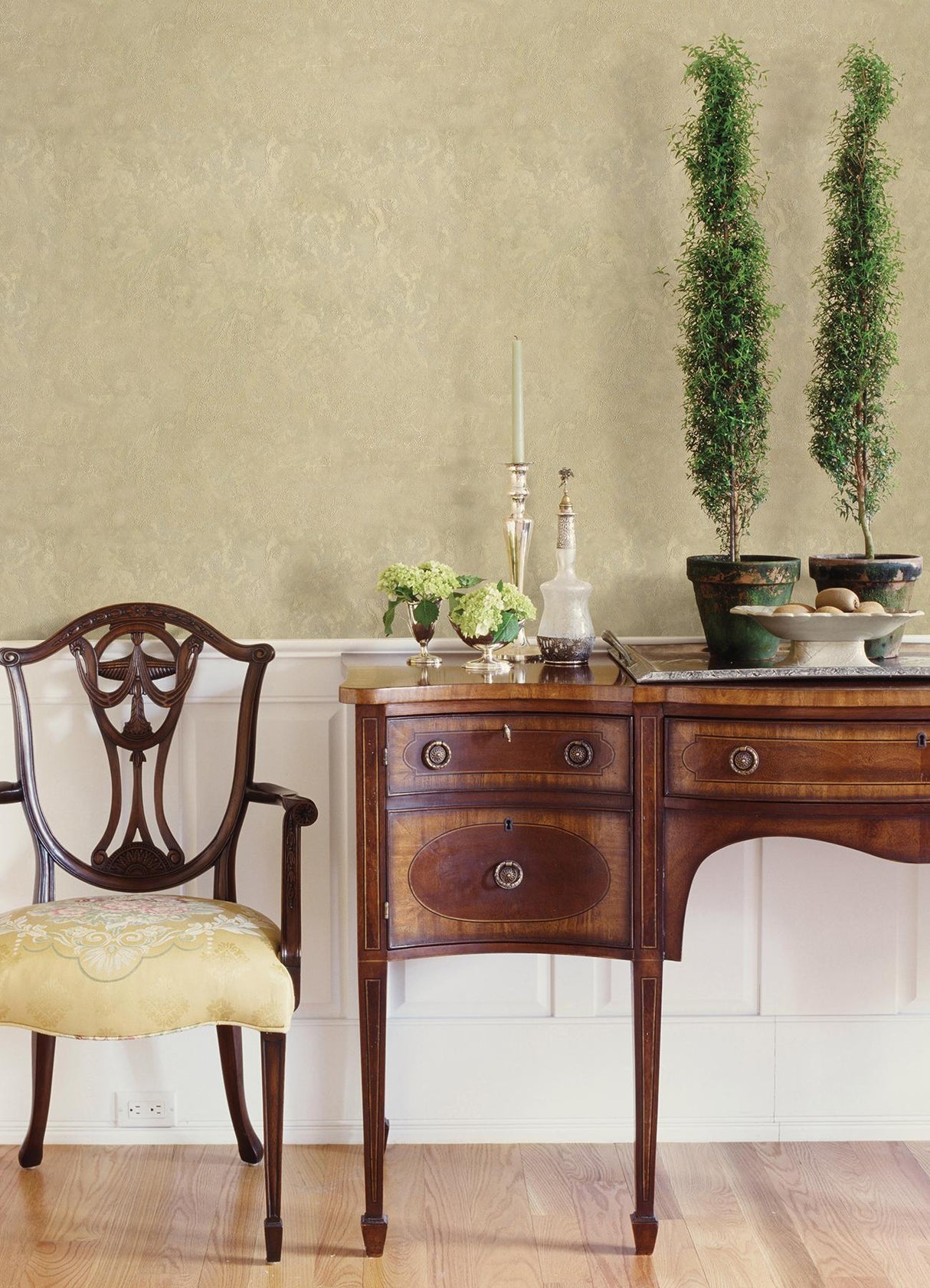 York Francesca Gold Texture Wallpaper