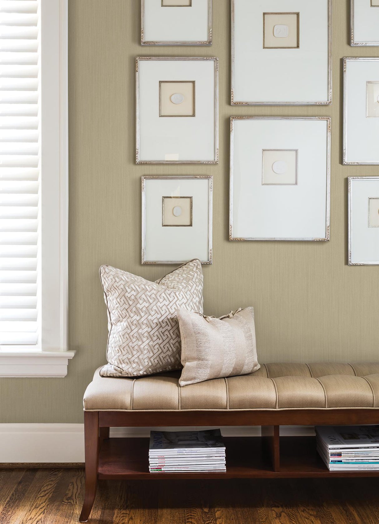 York Pietra Gold Silk Wallpaper