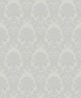 York Renatta Silver Damask Wallpaper