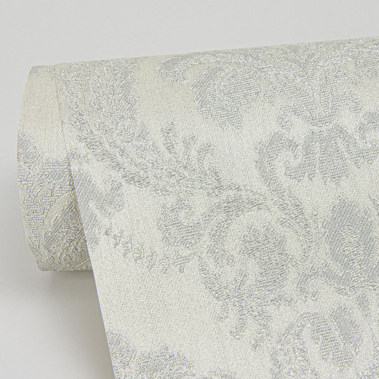York Renatta Silver Damask Wallpaper