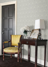 York Renatta Silver Damask Wallpaper