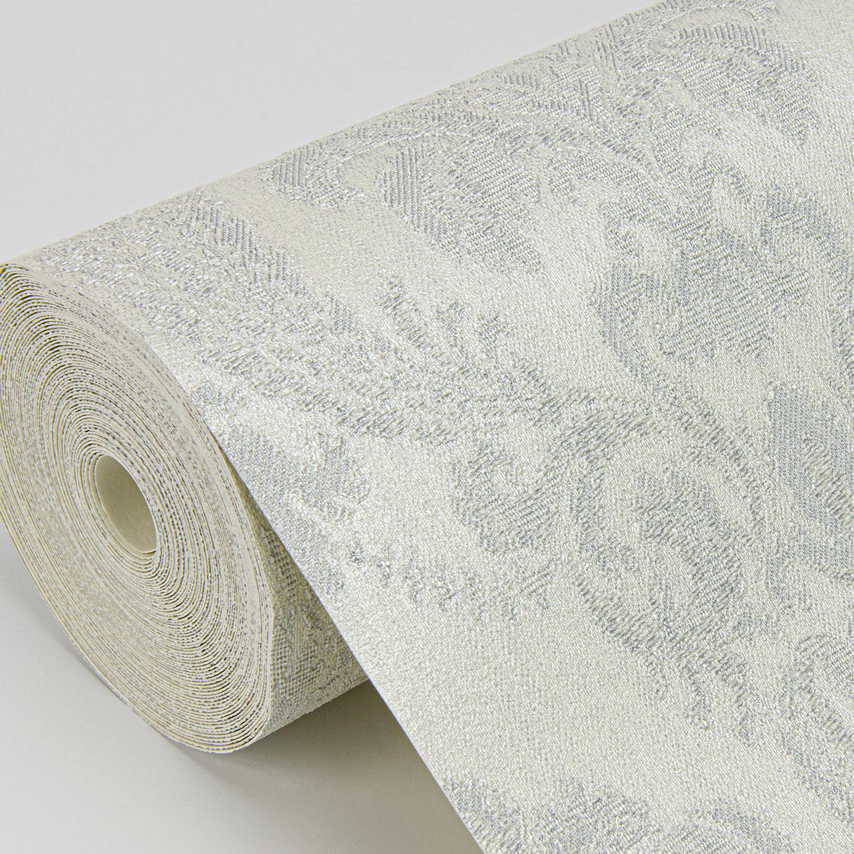 York Renatta Silver Damask Wallpaper