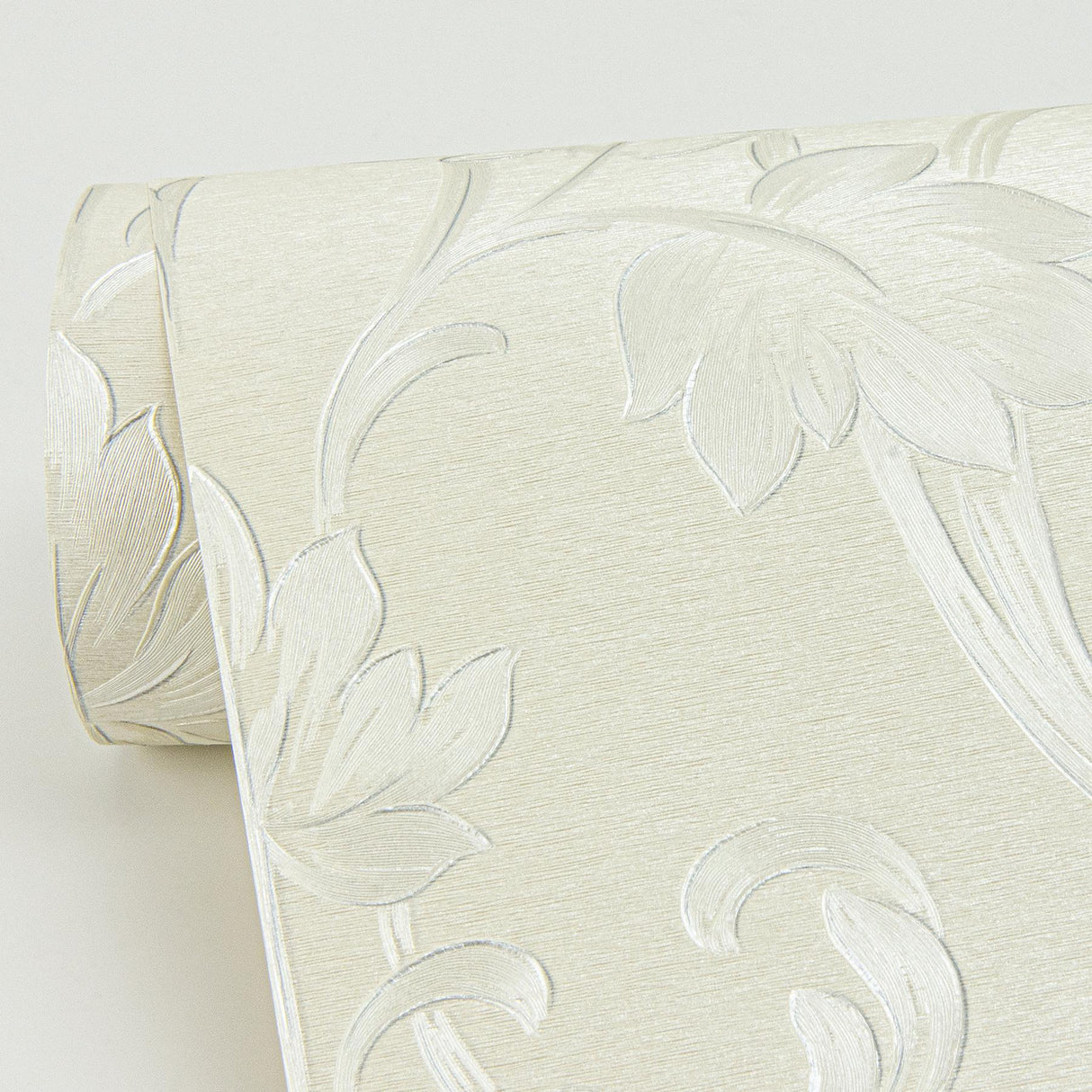 York Antonella Silver Scroll Wallpaper