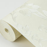 York Antonella Silver Scroll Wallpaper