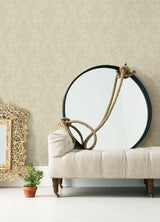 York Antonella Gold Scroll Wallpaper