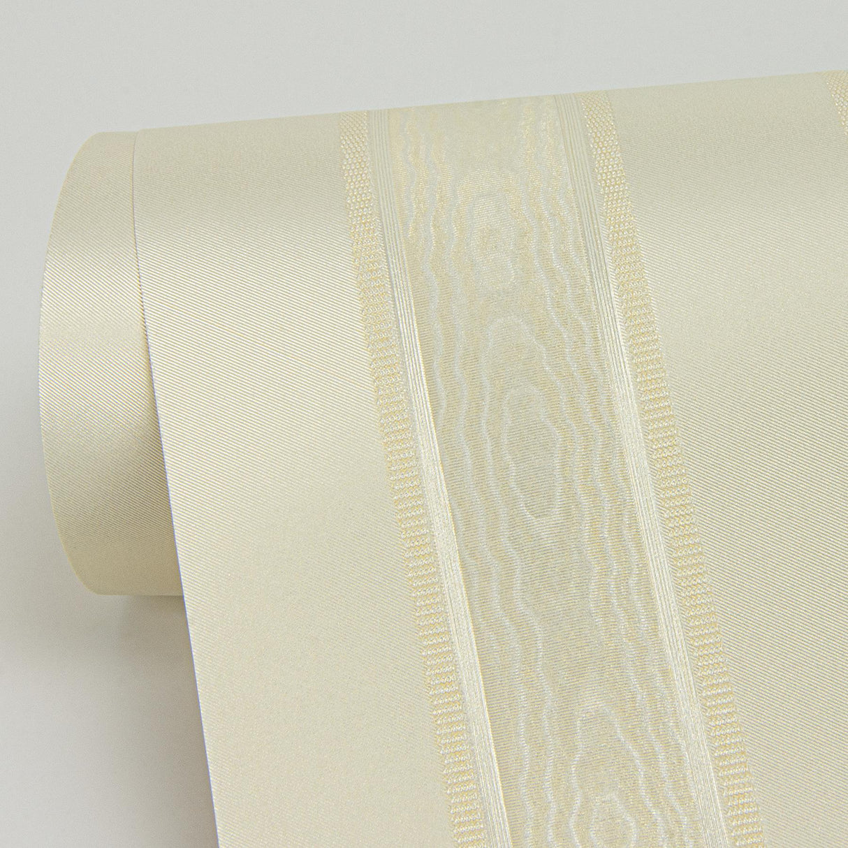 York Zeta Light Yellow Moire Stripe Wallpaper
