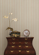York Zeta Peach Moire Stripe Wallpaper