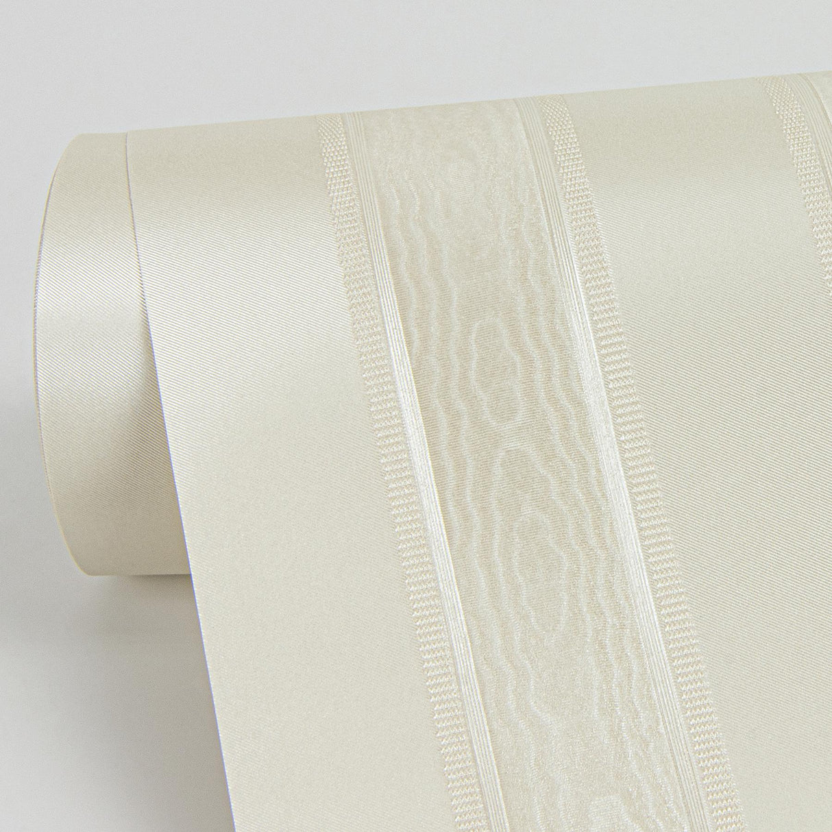 York Zeta Cream Moire Stripe Wallpaper