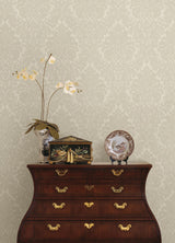 York Betina White Damask Wallpaper