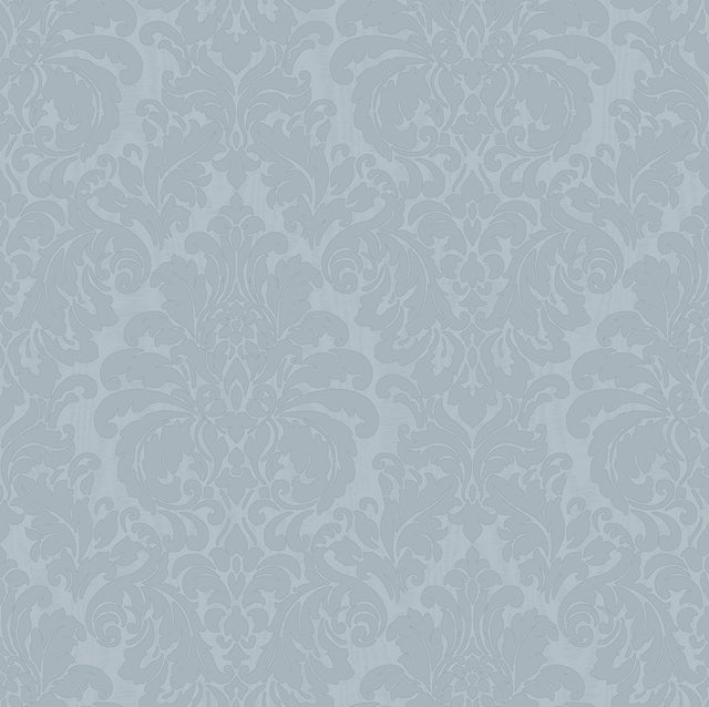 York Betina Light Blue Damask Wallpaper