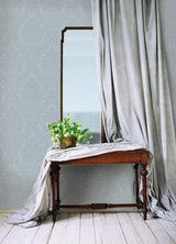 York Betina Light Blue Damask Wallpaper