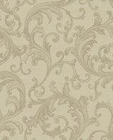 York Noemi Taupe Acanthus Wallpaper