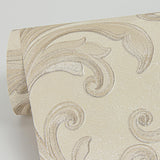 York Noemi Taupe Acanthus Wallpaper
