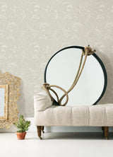 York Noemi Silver Acanthus Wallpaper
