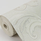 York Noemi Silver Acanthus Wallpaper