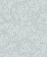 York Noemi Light Blue Acanthus Wallpaper