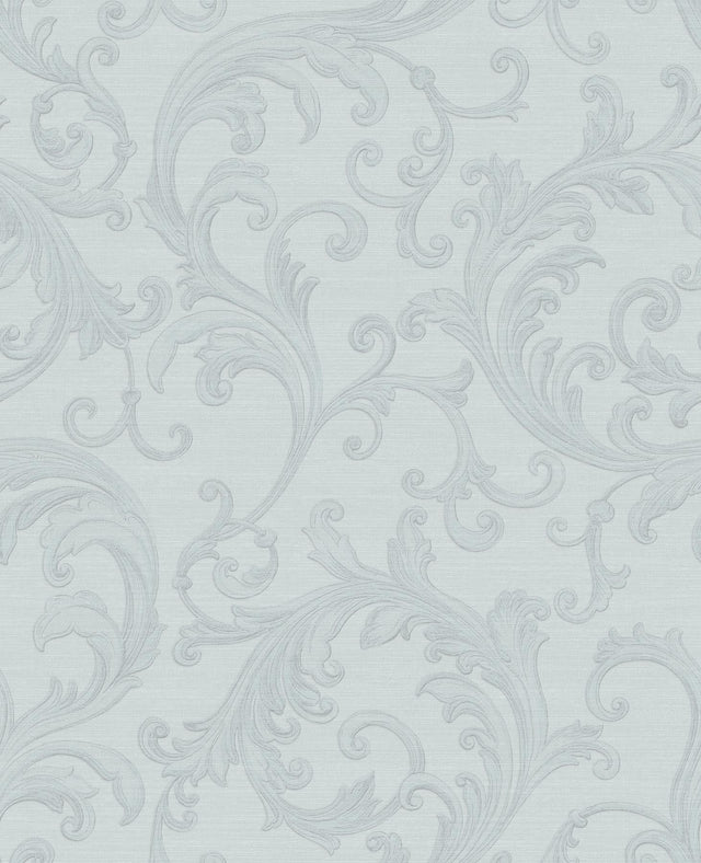 York Noemi Light Blue Acanthus Wallpaper