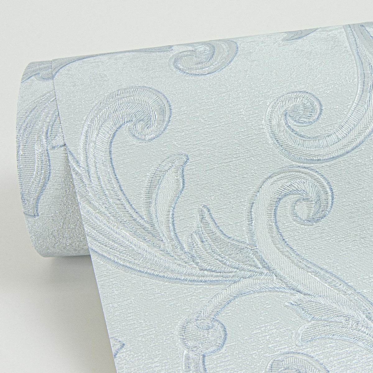 York Noemi Light Blue Acanthus Wallpaper