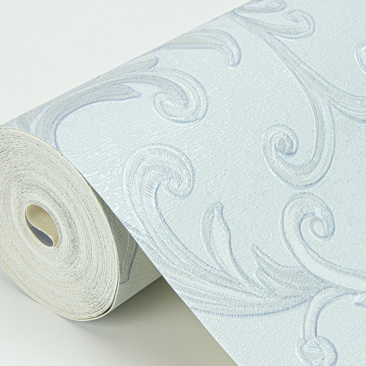 York Noemi Light Blue Acanthus Wallpaper