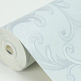 York Noemi Light Blue Acanthus Wallpaper